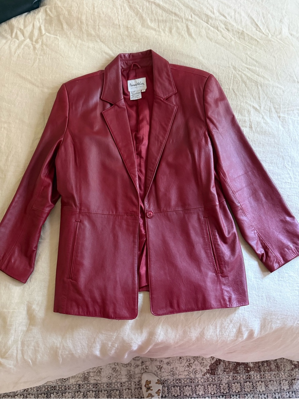 Red 100% Genuine Leather Jacket